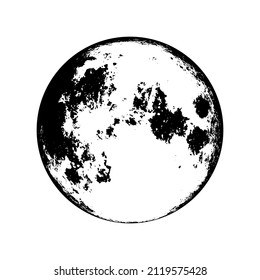 Full moon black and white concept