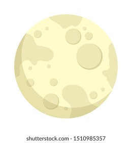 full moon bright isolated icon
