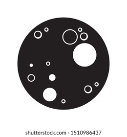 full moon bright isolated icon