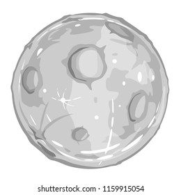Full Moon Cartoon Isolated