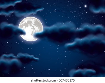 Sky Moon Clouds Images Stock Photos Vectors Shutterstock