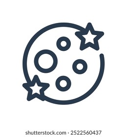 Full Moon for Creepy halloween Vector Icon