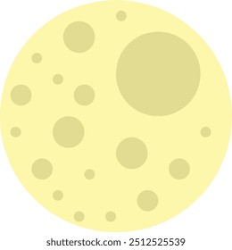 full moon design element, moon element