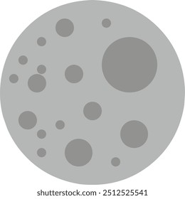 full moon design element, moon element