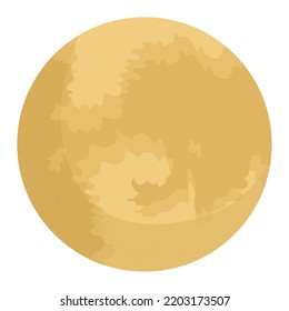 full moon design over white