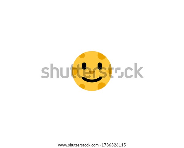Full Moon Face vector flat icon. Isolated\
Smiling Moon Face emoji illustration\
