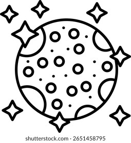Design de ícone de estilo preenchido de lua cheia