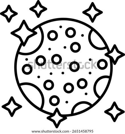 Full Moon Filled Style Icon Design