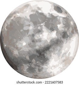 Full Moon Globe Vector Illustration