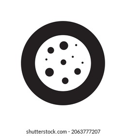 full moon glyph icon isolated on white background
