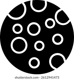 Full Moon Glyph Icon Vector Design