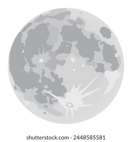 Full moon. Harvest moon. Vector illustration.