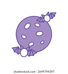 Icono de Luna Llena Ilustración vectorial limpia y moderna