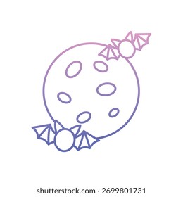 Icono de Luna Llena Ilustración vectorial limpia y moderna