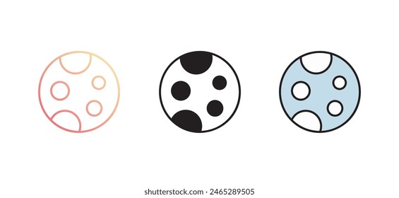 Icono de luna llena con fondo blanco ilustración de stock