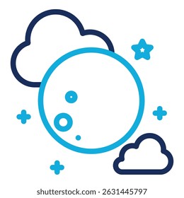 Full Moon Icon Element For Design