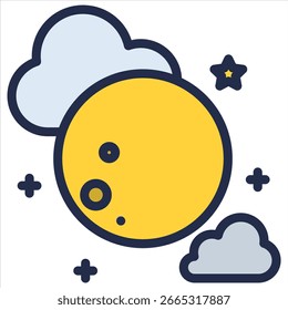 Vollmond-Symbolelement für Design