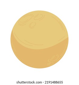full moon icon flat isolated