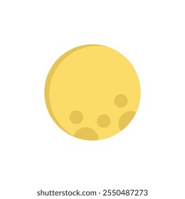 full moon icon flat style