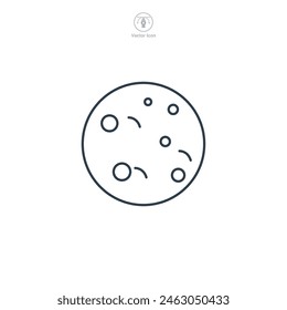 Full Moon Icon Halloween theme symbol vector illustration isolated on white background