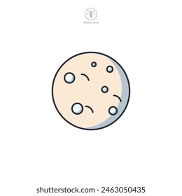 Full Moon Icon Halloween theme symbol vector illustration isolated on white background