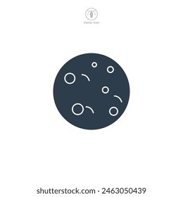 Full Moon Icon Halloween theme symbol vector illustration isolated on white background