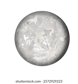 full moon icon illustration without background