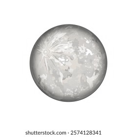 full moon icon illustration without background