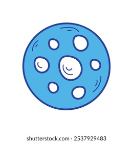 Full Moon icon islote white background vector stock illustration