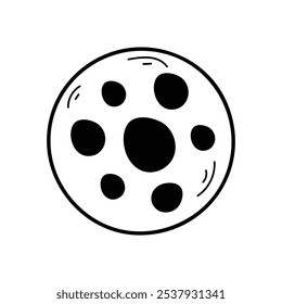 Full Moon icon islote white background vector stock illustration