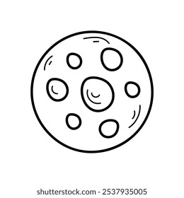Full Moon icon islote white background vector stock illustration