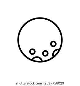 full moon icon line style
