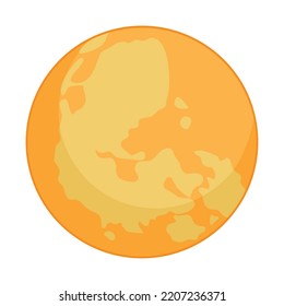 full moon icon on white background