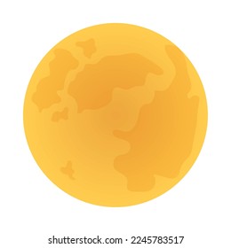 full moon icon on white background