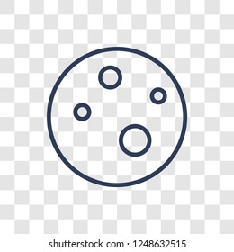Full moon icon. Trendy linear Full moon logo concept on transparent background from Weather collection