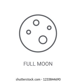 Full moon icon. Trendy Full moon logo concept on white background from Weather collection. Suitable for use on web apps, mobile apps and print media.