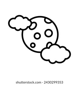 Icono de luna llena vector ilustración de stock