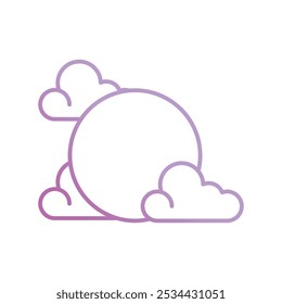 full moon icon with white background vector stock illustration