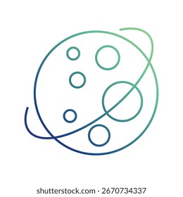 Full moon icon with white background vector stock illustration