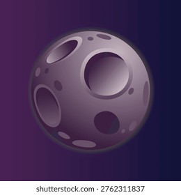 Full moon illustration on night sky background
