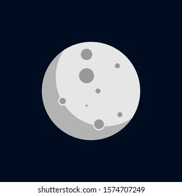 Full Moon Illustration Vector Clipart