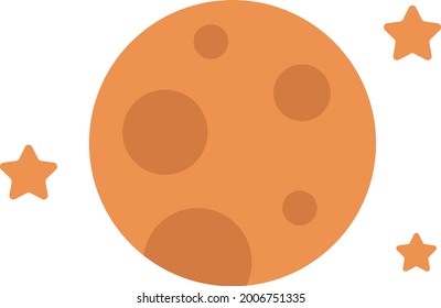 Lua cheia, ilustração, vetor em um fundo branco.
