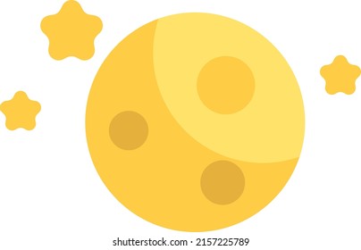 Full moon, illustration, vector on a white background.