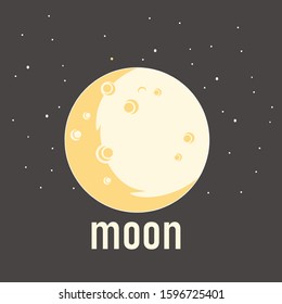 Full Moon image background vector illustration