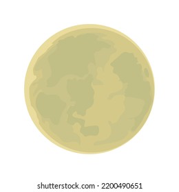 full moon isolated flat icon