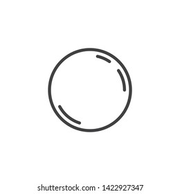 Full moon line icon. linear style sign for mobile concept and web design. Clear night weather outline vector icon. Forecast weather symbol, logo illustration. Vector graphics