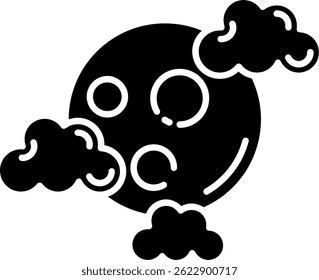 Full moon Line vector Icon Design