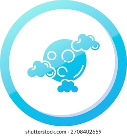 Línea de luna llena Vector Icon Design