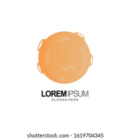 full moon logo design and template