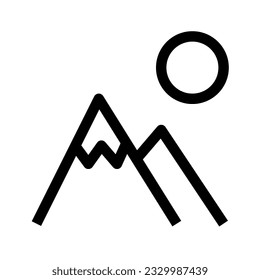 The full moon mountain icon portrays a majestic mountain peak with a full moon hovering above. It evokes a sense of tranquility, beauty, and natural wonder and capturing the serene.